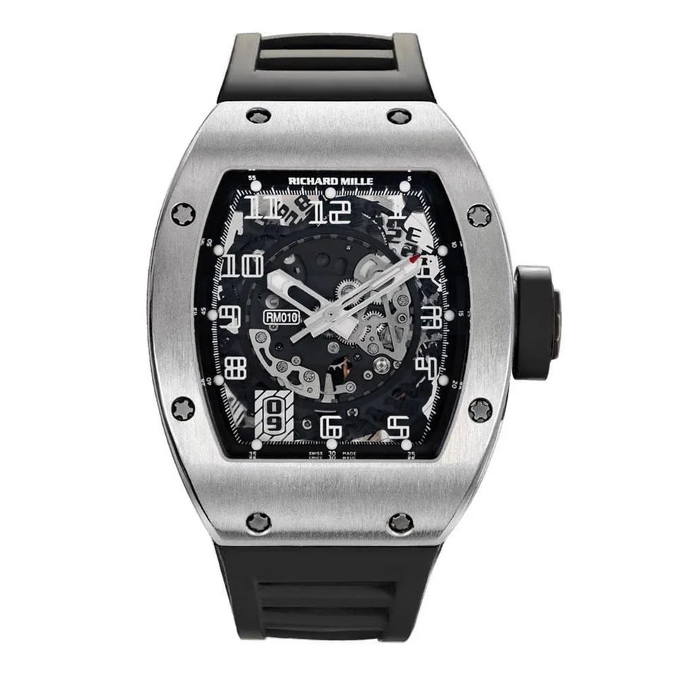 Richard Mille RM 010 18K White Gold Skeleton Dial 48 mm
