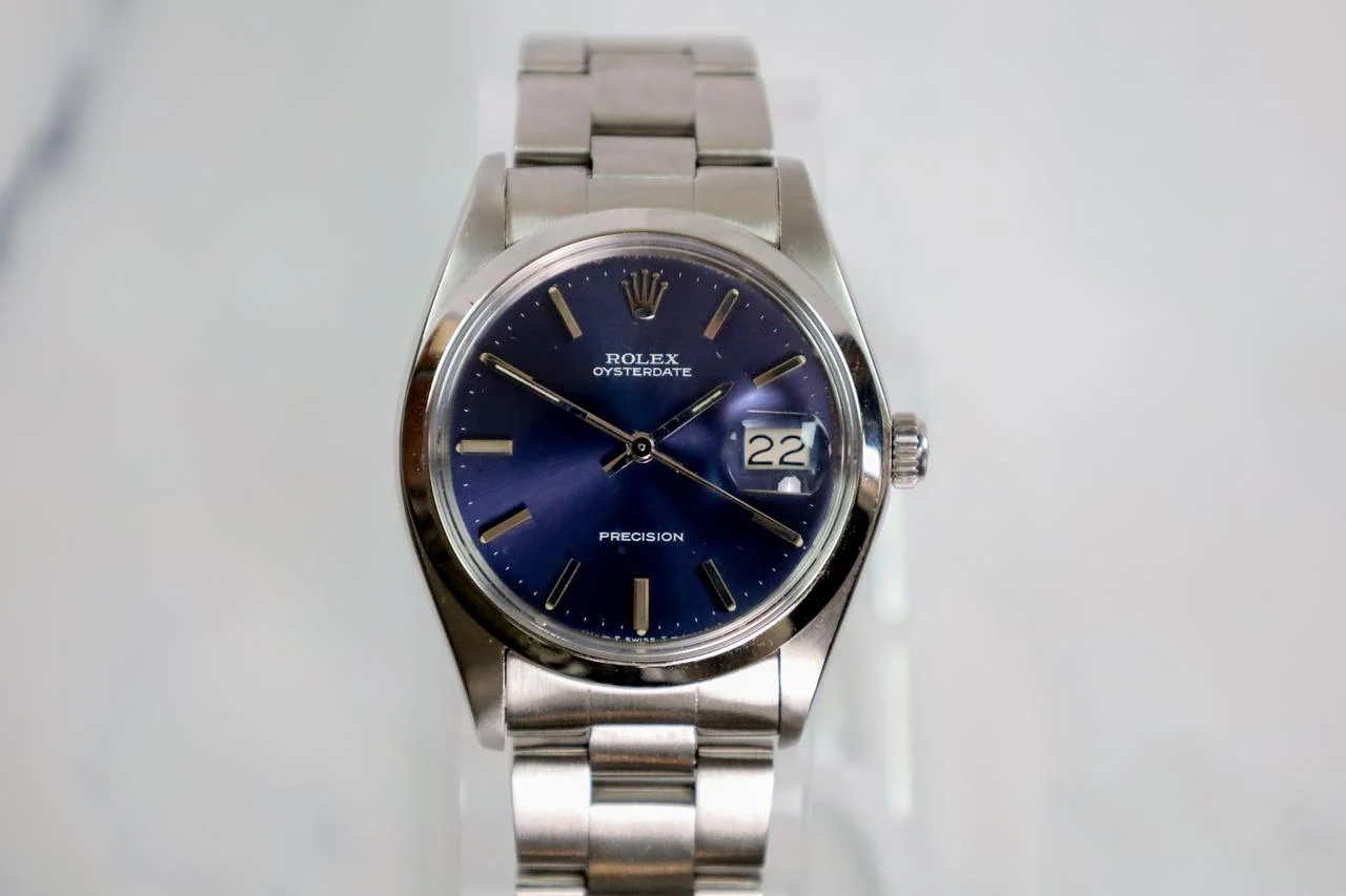 Rolex Oysterdate Precision Oyster Date 6694 1975 Stunning Condition Blue Dial Exemplary Blue Dial 6694 From 1975