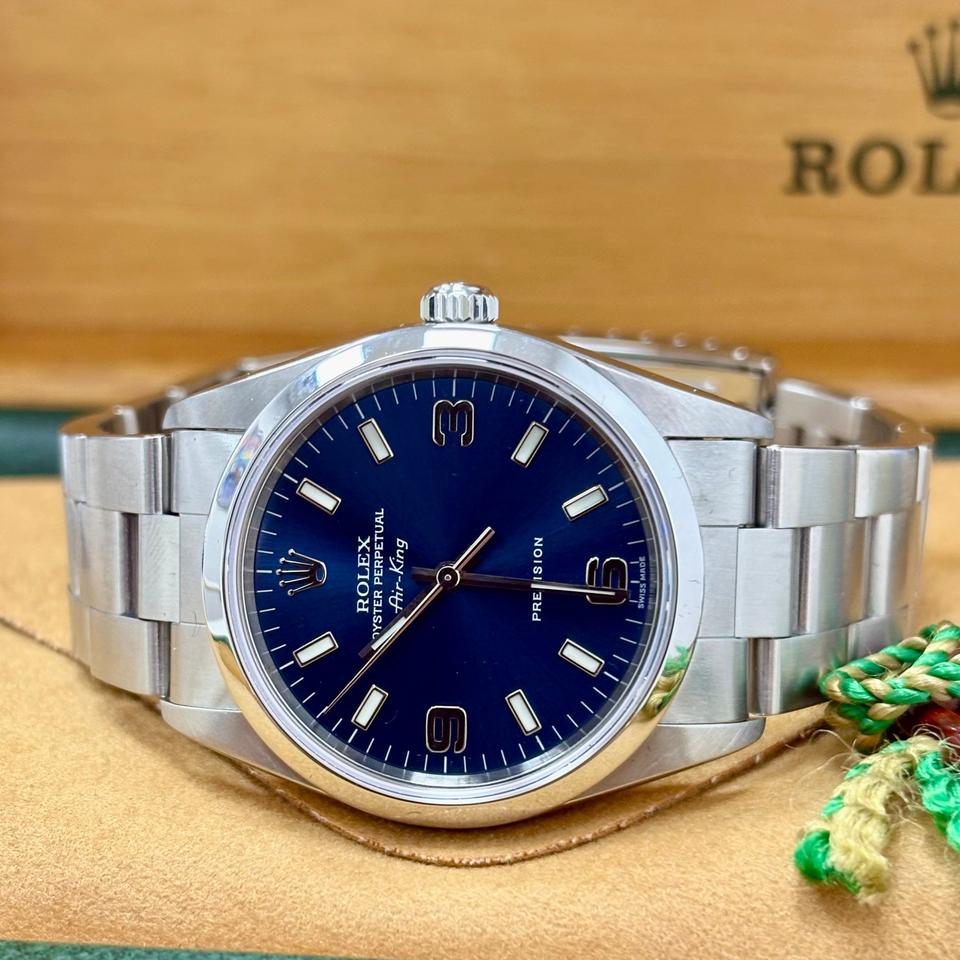 Rolex Air King 14000M 34mm Blue Dial + Rolex Box — photo 3