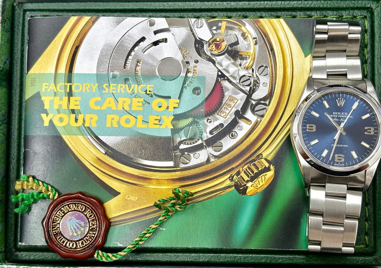 Rolex Air King 14000M 34mm Blue Dial + Rolex Box — photo 11