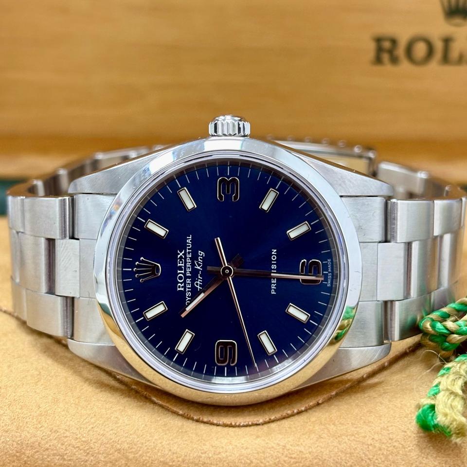 Rolex Air King 14000M 34mm Blue Dial + Rolex Box — photo 12