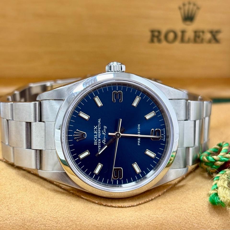 Rolex Air King 14000M 34mm Blue Dial + Rolex Box — photo 13