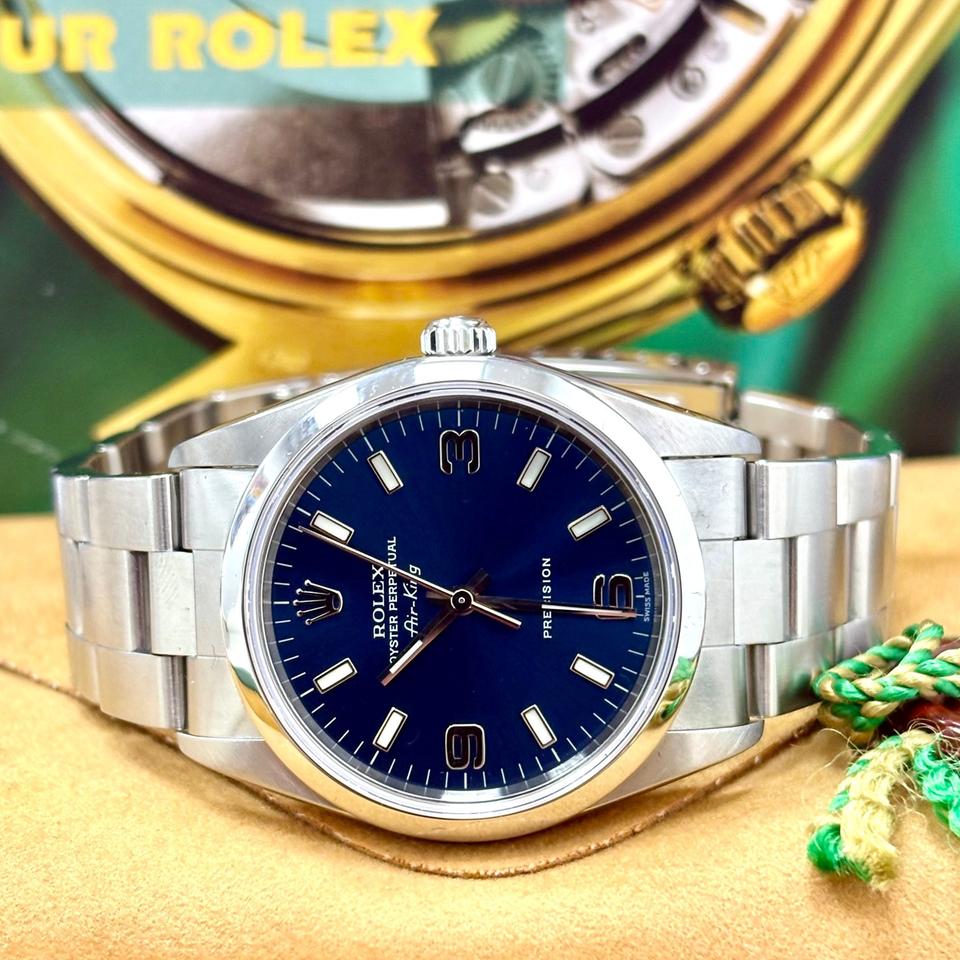 Rolex Air King 14000M 34mm Blue Dial + Rolex Box — photo 15