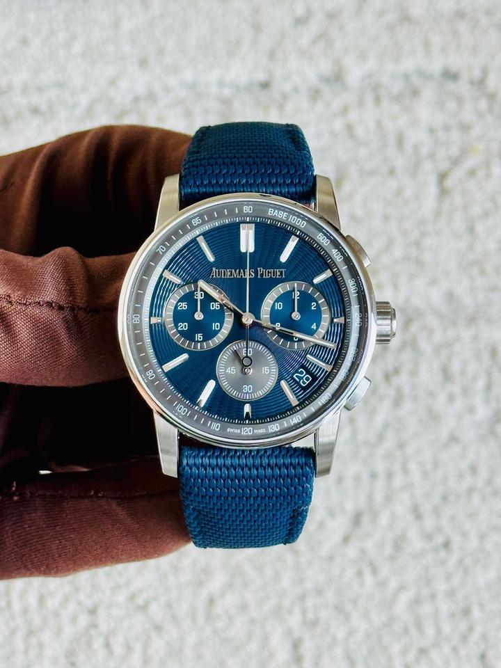 Audemars Piguet Code 11.59 by Audemars Piguet Selfwinding Chronograph 26393ST 41mm Blue Dial New 2025