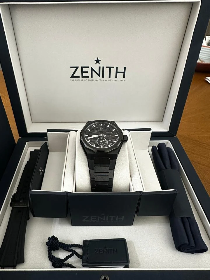 Zenith Defy Skyline Skeleton 41mm Black Rubber Strap Included ($375 value)
