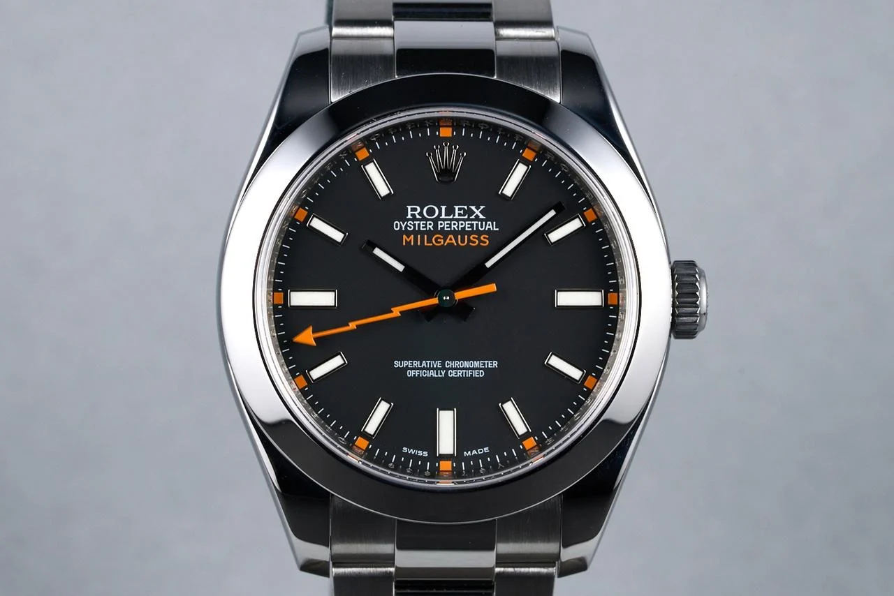 Rolex Milgauss Ref: 116400 Black Dial with Papers