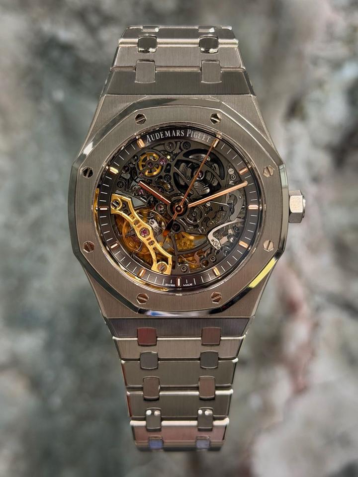 Audemars Piguet Royal Oak Double Balance Wheel Openworked 41mm Skeleton Stee