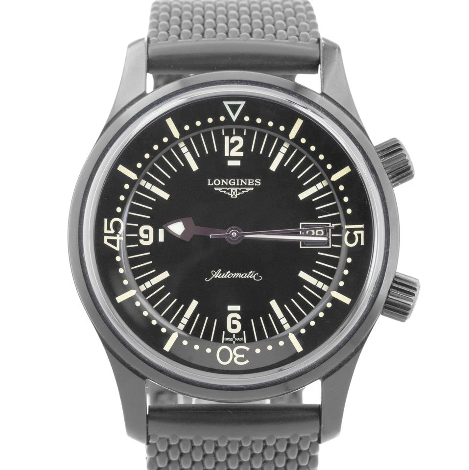 Longines Legend Diver PAPERS Longines Legend Diver Automatic Black PVD 42mm L3.774.2.50.9 Watch BOX