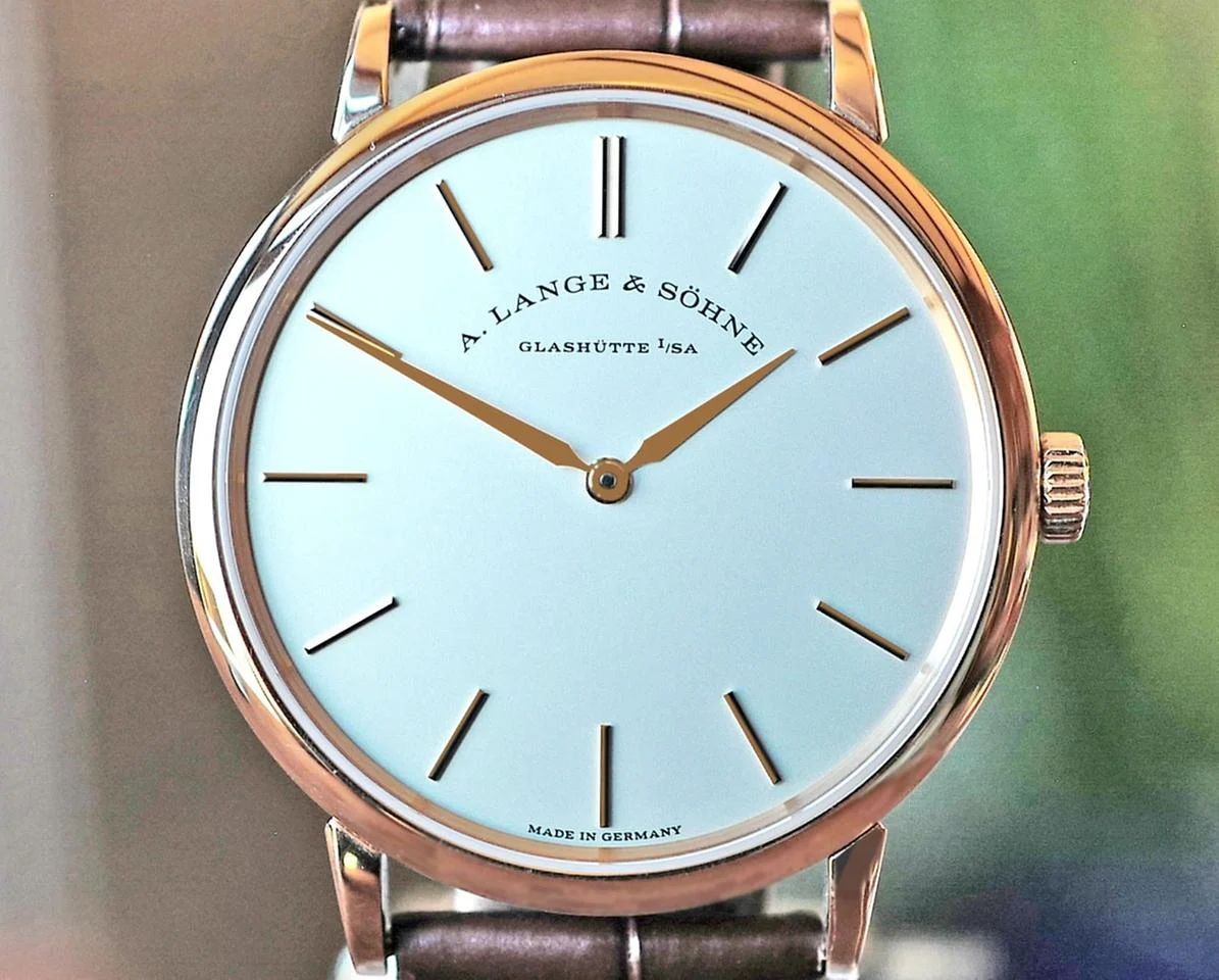 A. Lange & Söhne Saxonia Thin Silver Dial Pink Gold 37mm Ref. 201.033