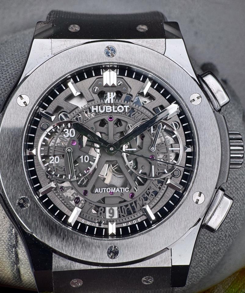 Hublot Classic Fusion Aerofusion Black Magic Skeleton Watch