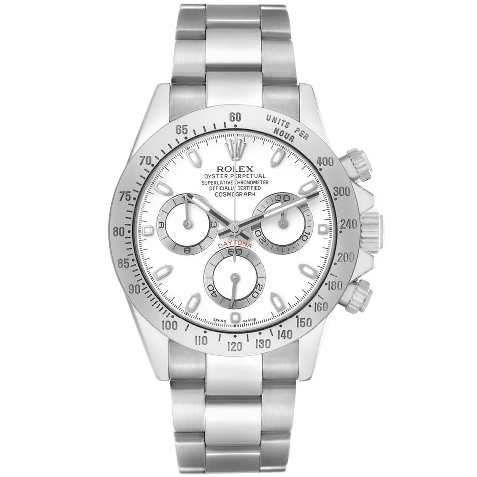 Rolex Daytona Steel 40mm White Dial Steel Oyster Bracelet Men's Watch 116520