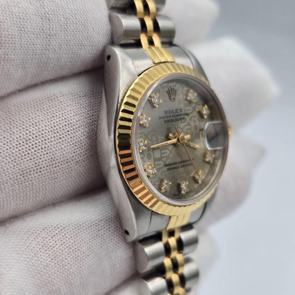 Rolex Lady-Datejust 69173 Fluted TT Jubilee Grey Computer Diamond 26mm — photo 2