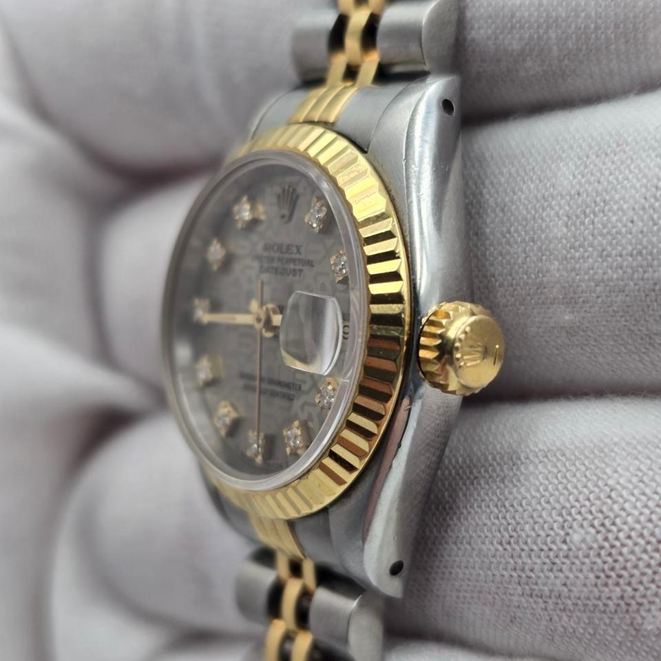 Rolex Lady-Datejust 69173 Fluted TT Jubilee Grey Computer Diamond 26mm — photo 3