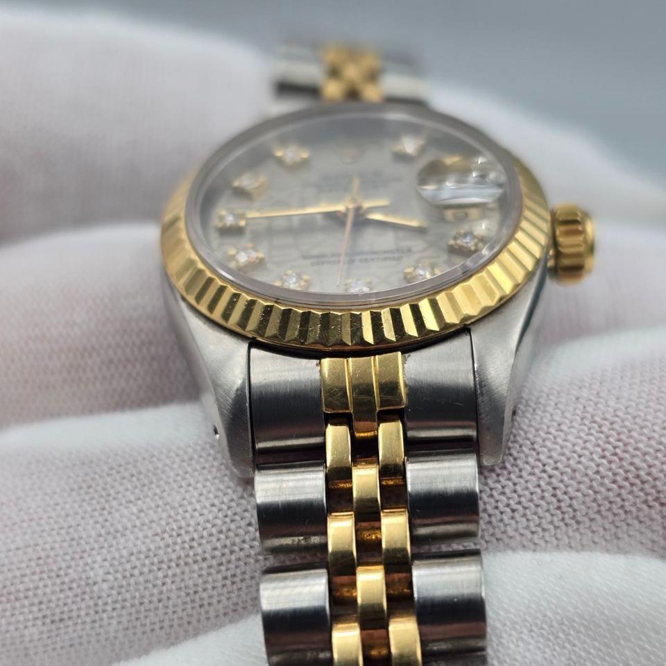 Rolex Lady-Datejust 69173 Fluted TT Jubilee Grey Computer Diamond 26mm — photo 4