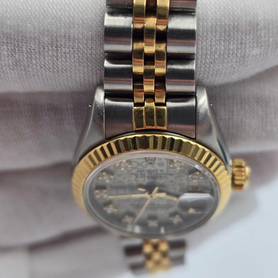 Rolex Lady-Datejust 69173 Fluted TT Jubilee Grey Computer Diamond 26mm — photo 5