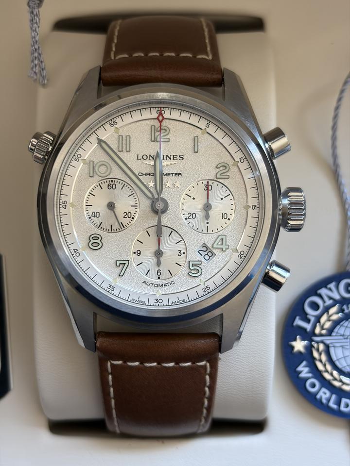Longines Spirit Authentication card original box and free straps