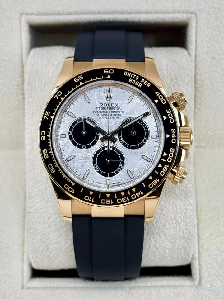 Rolex Daytona 2025 Daytona 40mm 126518LN Yellow Gold Oysterflex Meteorite Dial