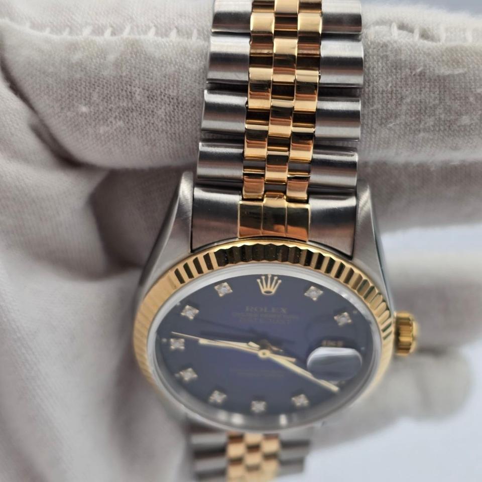Rolex Datejust 36 PAPERS Datejust 36mm Blue Vignette Diamond Dial 18K Jubilee — photo 6