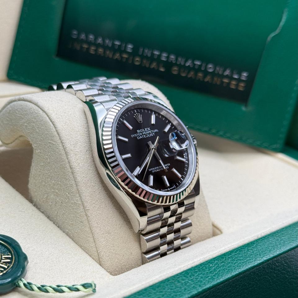 Rolex Datejust 36 NEW 2026 Black Index Dial Stainless Steel Fluted Bezel Jubilee Bracelet — photo 2