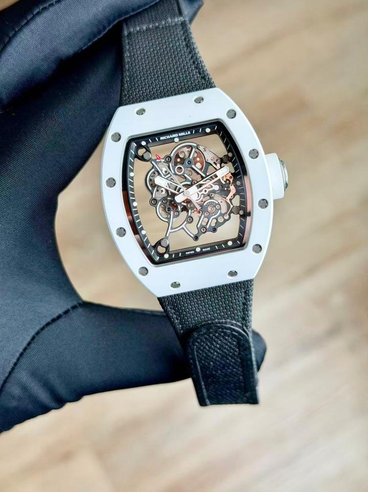 Richard Mille RM 055 Bubba Watson White Ceramic Strap Preowned 2016 RM055