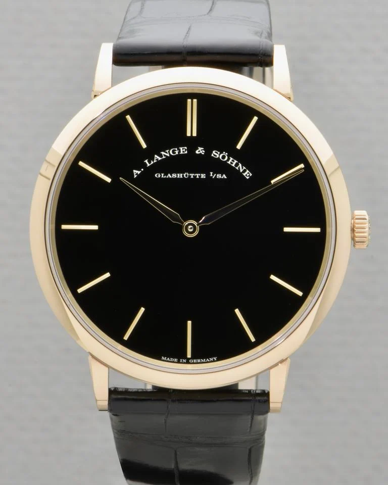A. Lange & Söhne Saxonia Thin in 750 Honeygold Onyx Dial - Limited Edition