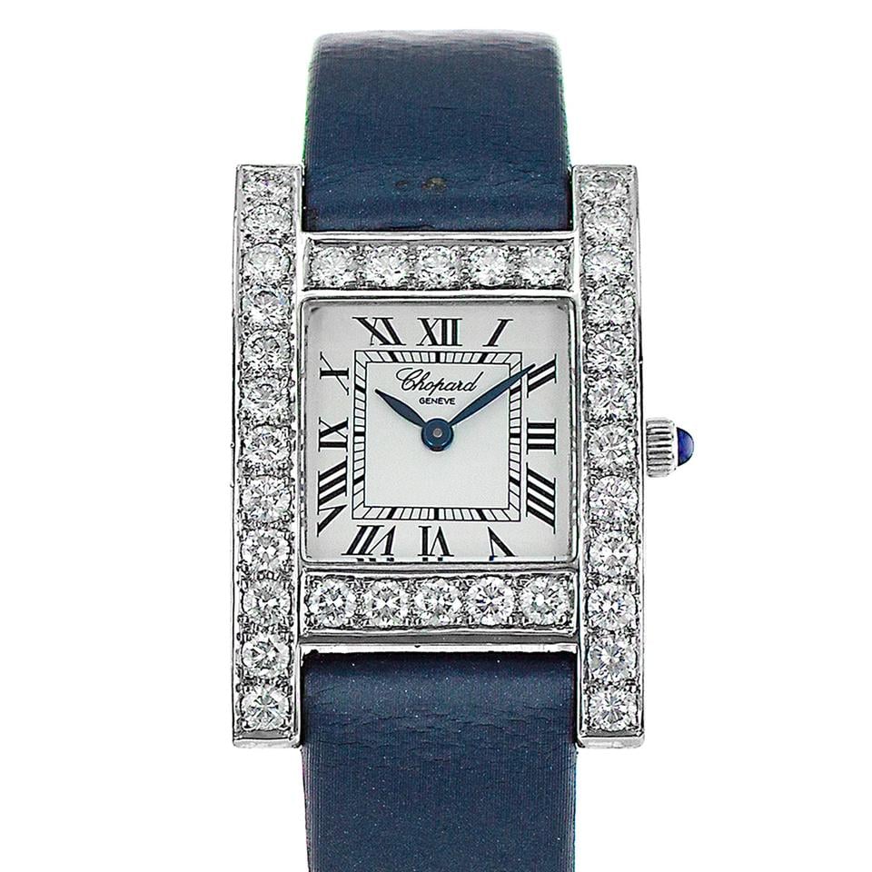 Chopard Your Hour 12/7405 Aftermarket Diamond 18k White Gold Ladies Watch 2000