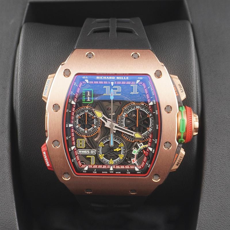 Richard Mille RM65-01 Full Rose Gold Split Chronograph Open-Work Dial