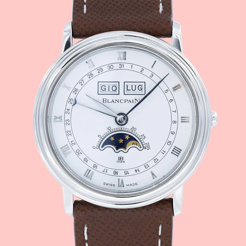 Blancpain Villeret Triple Date Calendar Steel Manual Winding 34mm