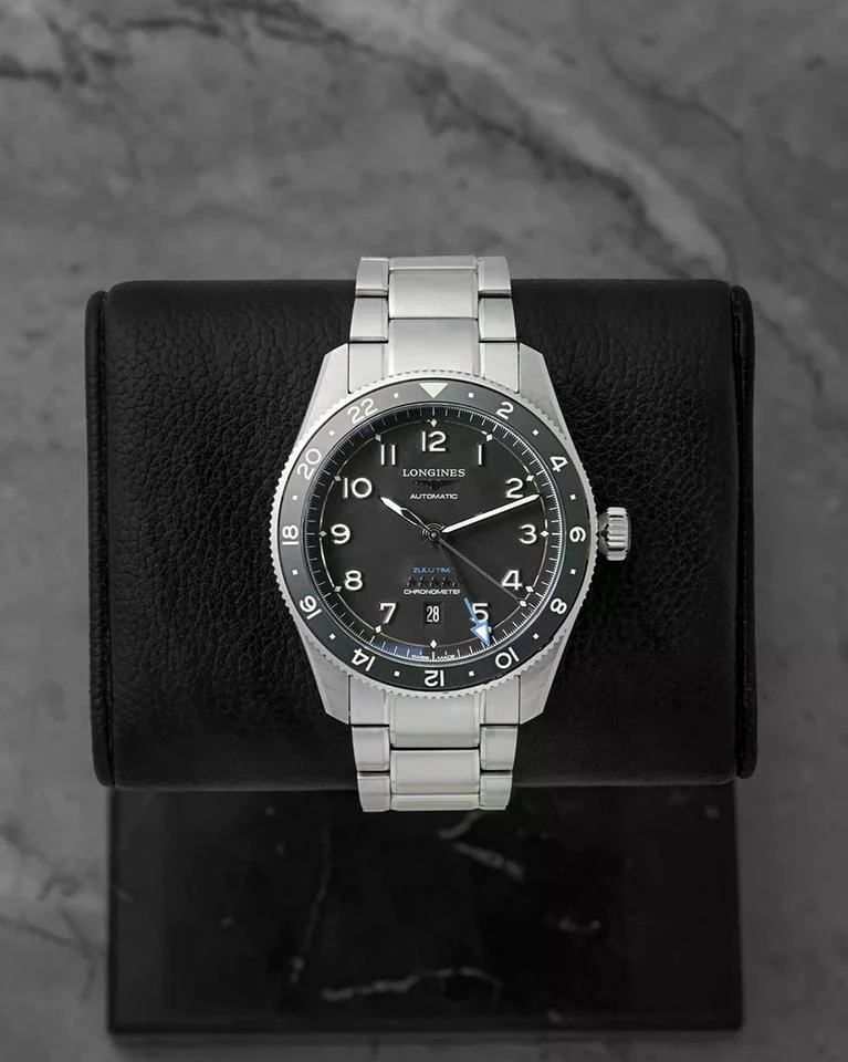 Longines Spirit Automatic Black Dial Zulu Time Full Set