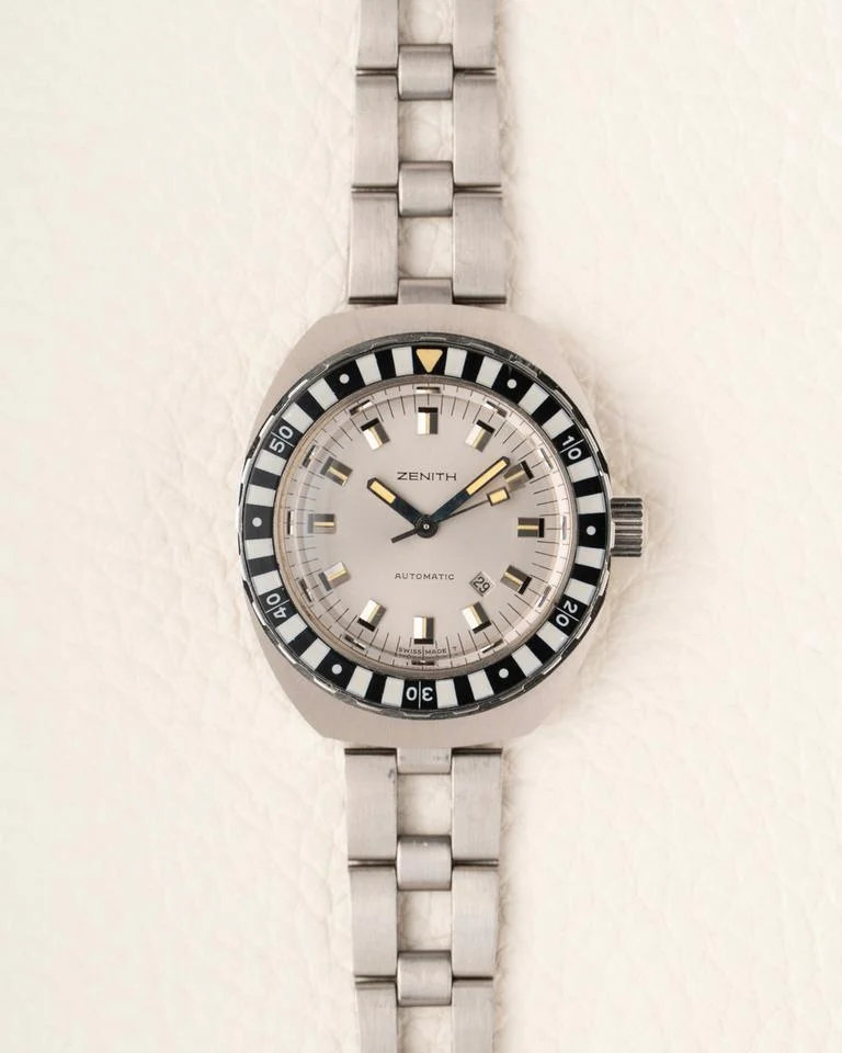 Zenith Sub Sea Automatic Diver Mini Zebra 265060 c.1969 Vintage Gay Frères