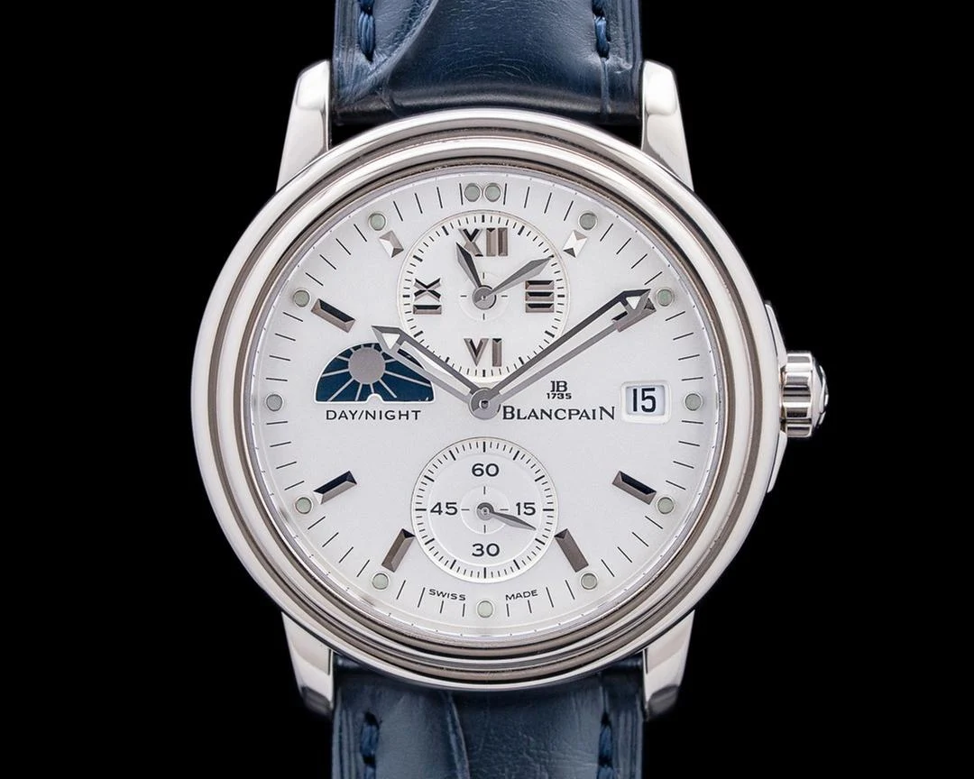 Blancpain Léman 2160 Leman GMT Dual Time Day-Night 18K White Gold Silver Dial LIMITED