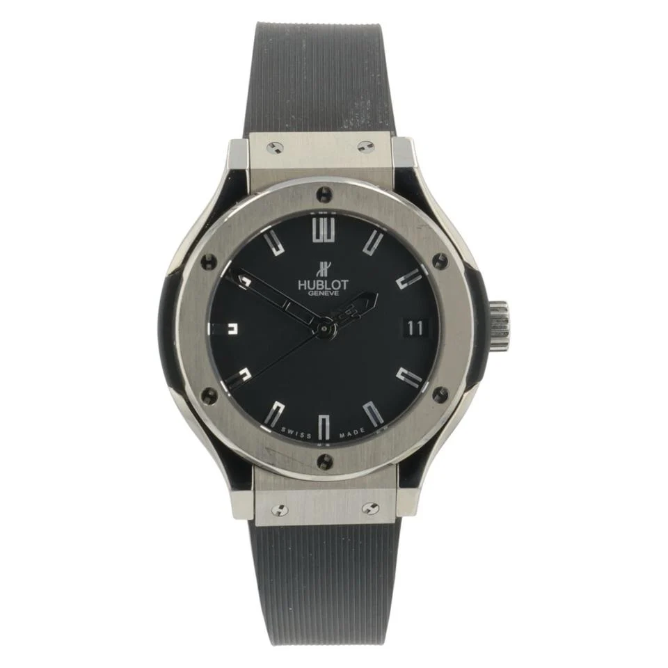 Hublot Classic Fusion Quartz Titanium Black Dial 33mm Quartz Women's 581.NX.1170.RX