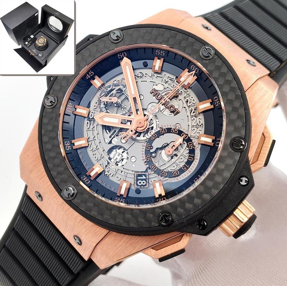 Hublot King Power Rare Hublot Unico King Power Rose Gold Ceramic 48mm 701.OQ.0180.RX Box/Papers