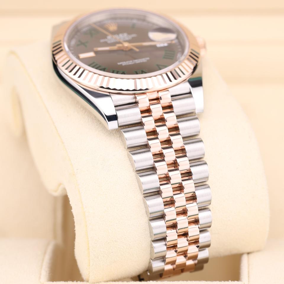 Rolex Datejust 41 Wimbledon Dial Two Tone Rose Gold Jubilee 126331 Fluted Bezel Full Set — photo 5