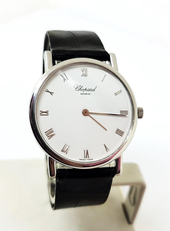 Chopard Vintage Solid 18k White Gold CHOPARD Men's 33.5 mm Quartz Watch 16/3225 EXLNT