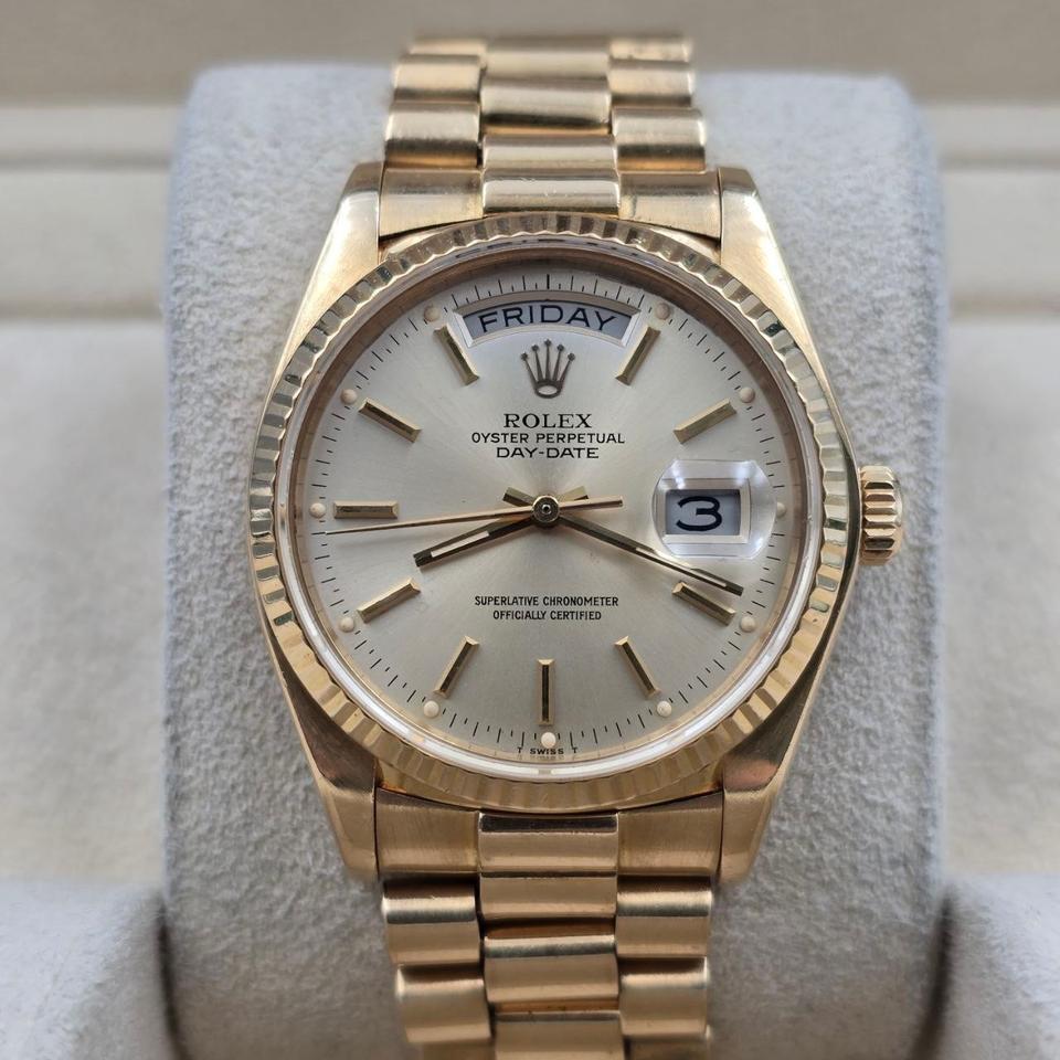 Rolex Day-Date 36 18038 President 18k Gold Factory Champagne Dial 36