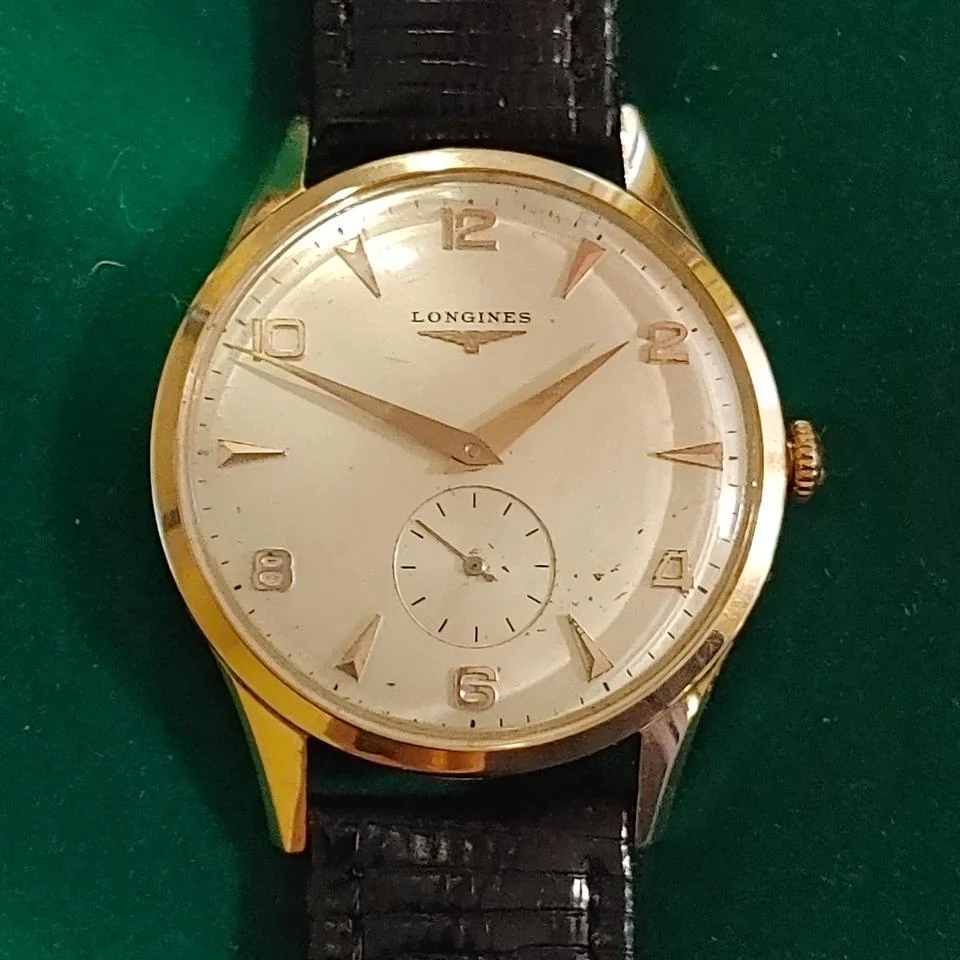Longines 35mm 18k Solid Gold Watch Freshly Serviced Gentlemen's Manual Wind Watch!!