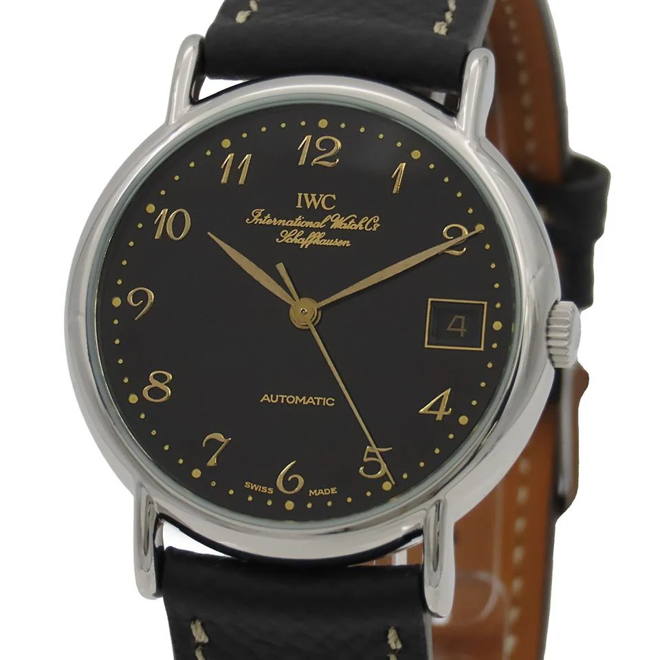 IWC Portofino Automatic SCHAFFHAUSEN Portofino IW351313 black Stainless Steel leather mens 101852152