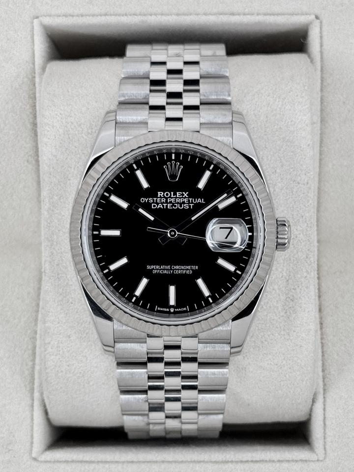 Rolex Datejust 36 2019 Datejust 36mm 126234 Stainless Steel Jubilee Black Dial