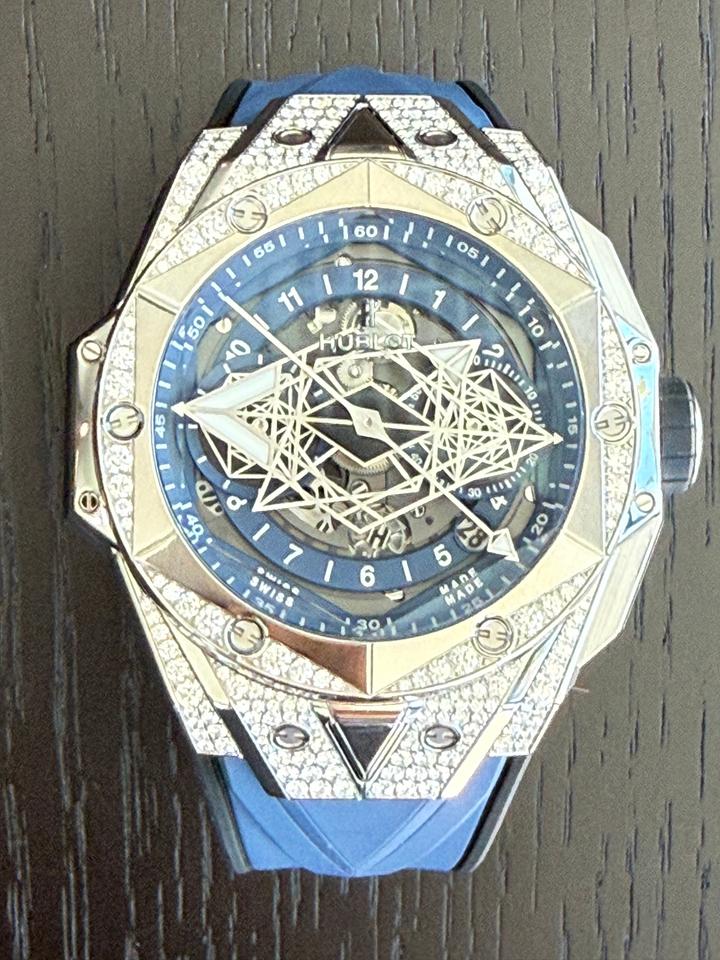 Hublot Big Bang Sang Bleu Unico Sang Bleu Ii Blue Pave Mint Condition Immediate Shipping