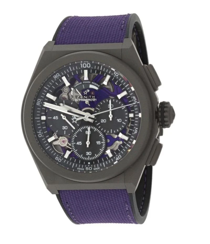Zenith Defy El Primero 21 Ultraviolet Full kit minus warranty card extra strap super clean