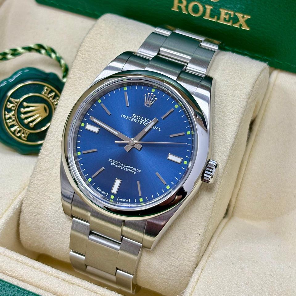 Rolex Oyster Perpetual 39 39mm 114300 Blue Dial + Box