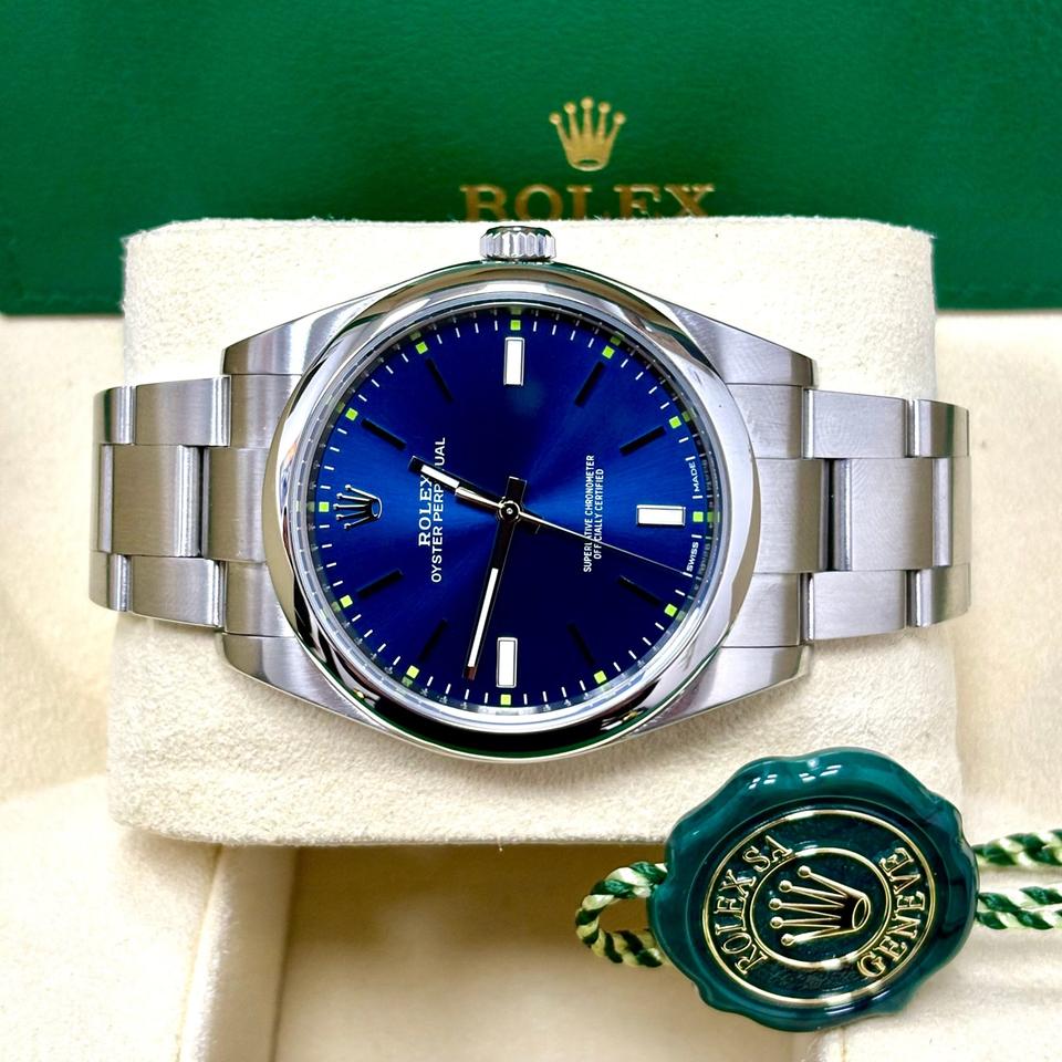 Rolex Oyster Perpetual 39 39mm 114300 Blue Dial + Box — photo 4