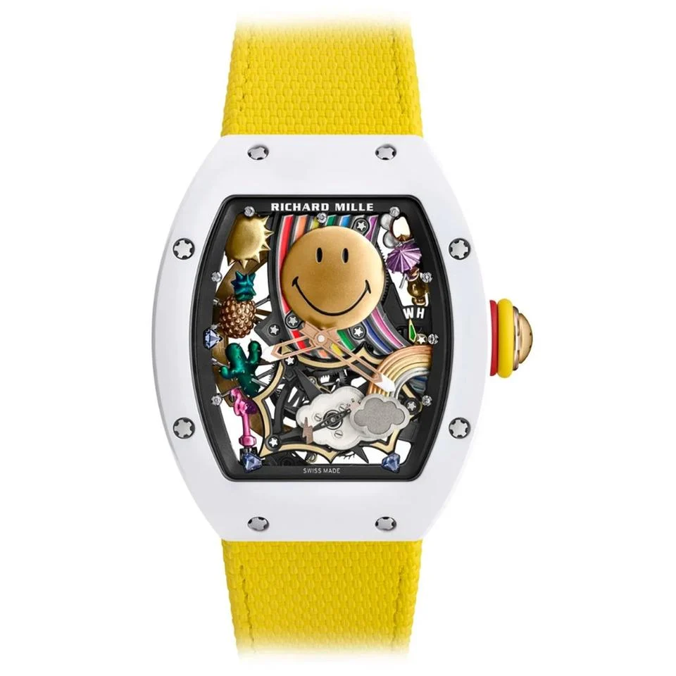 Richard Mille RM 88 Automatic Winding Tourbillon Smiley Transparent Dial Titanium 48mm
