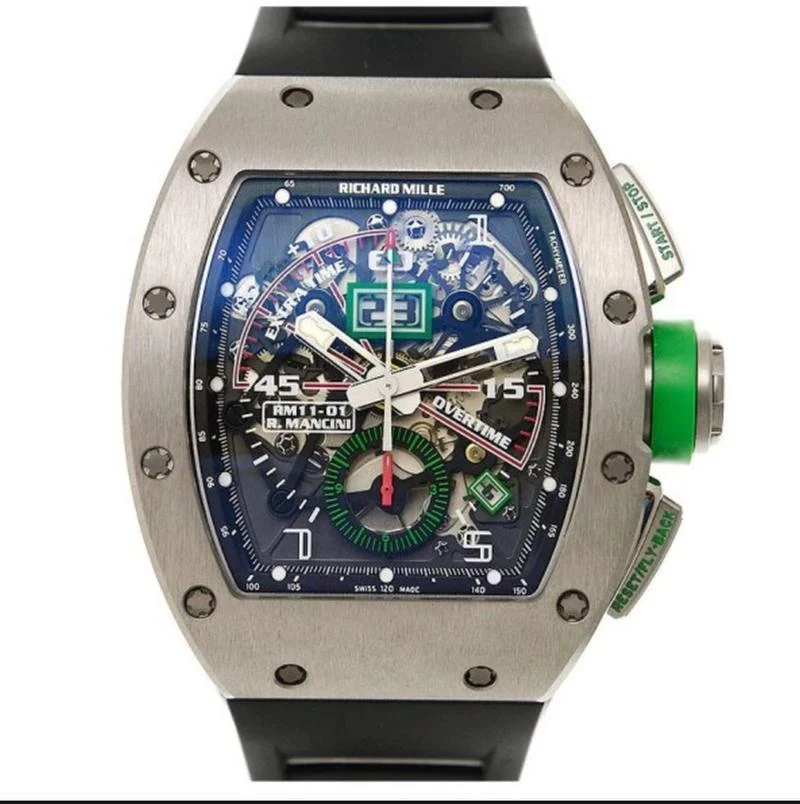 Richard Mille RM 011 New RM011-02 Titanium Transparent Dial Titanium 50mm x 42.7mm
