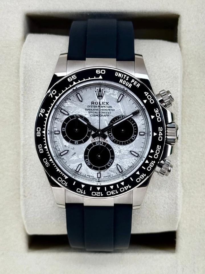 Rolex Daytona NEW 2026 Daytona 40mm 126519LN White Gold Oysterflex Meteorite Dial