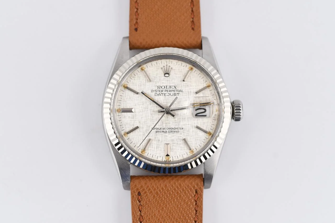 Rolex Datejust 36 16014 – Linen Dial – Leather Strap