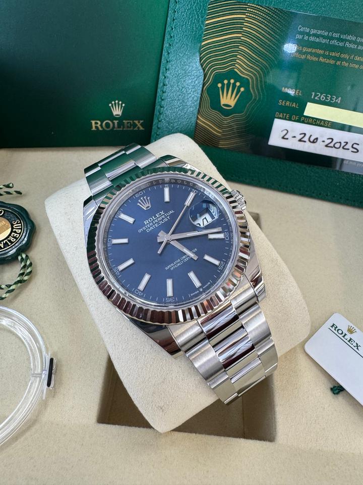 Rolex Datejust 41 Full Set 2025 Blue Index Oyster — photo 2