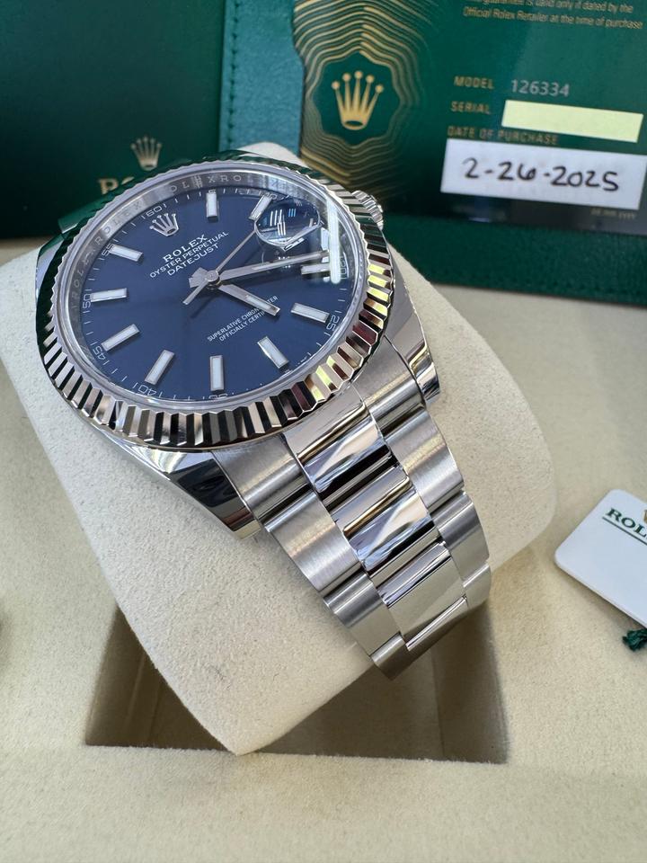 Rolex Datejust 41 Full Set 2025 Blue Index Oyster — photo 4