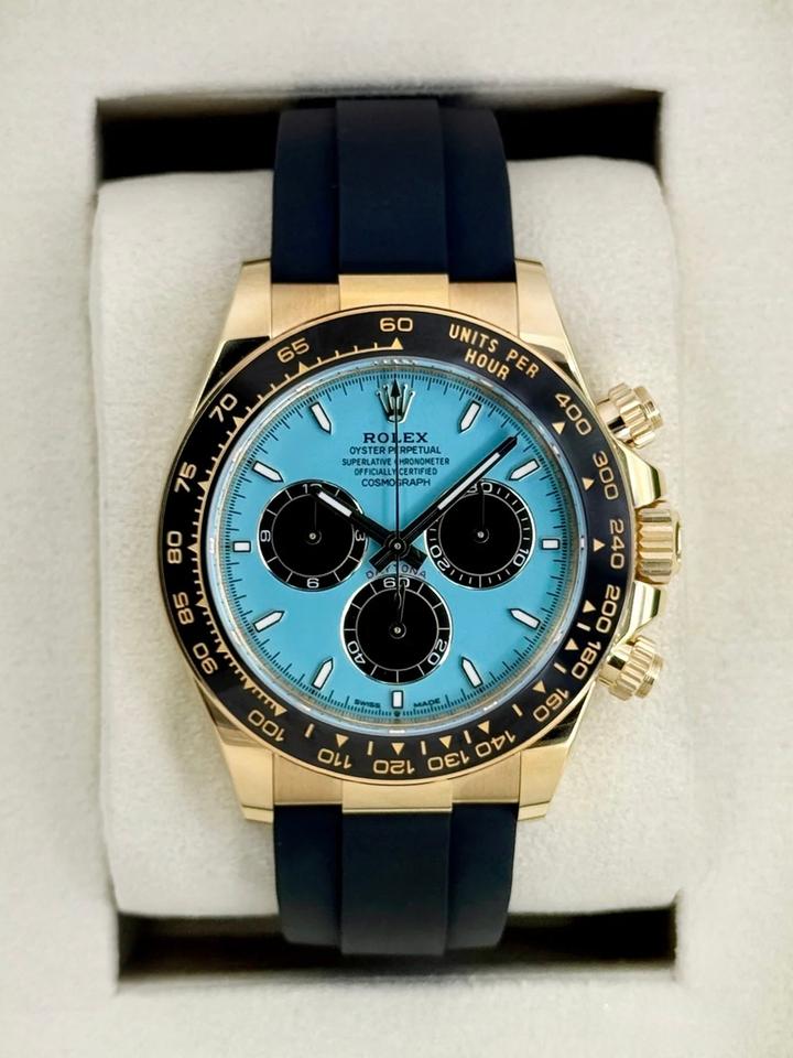 Rolex Daytona NEW 2026 Daytona 40mm 126518LN Yellow Gold Oysterflex Turquoise Dial